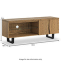 Isaac Oak 130cm Large TV Stand dimensions