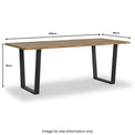 Isaac Oak Large 200cm Dining Table dimensions