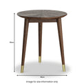 Moira Oak Round Side Table dimensions