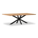 Sunburst Oak 240cm Rectangular Dining Table from Roseland Furniture