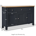 Farrow Large Sideboard Cabinet by Roseland Furniture