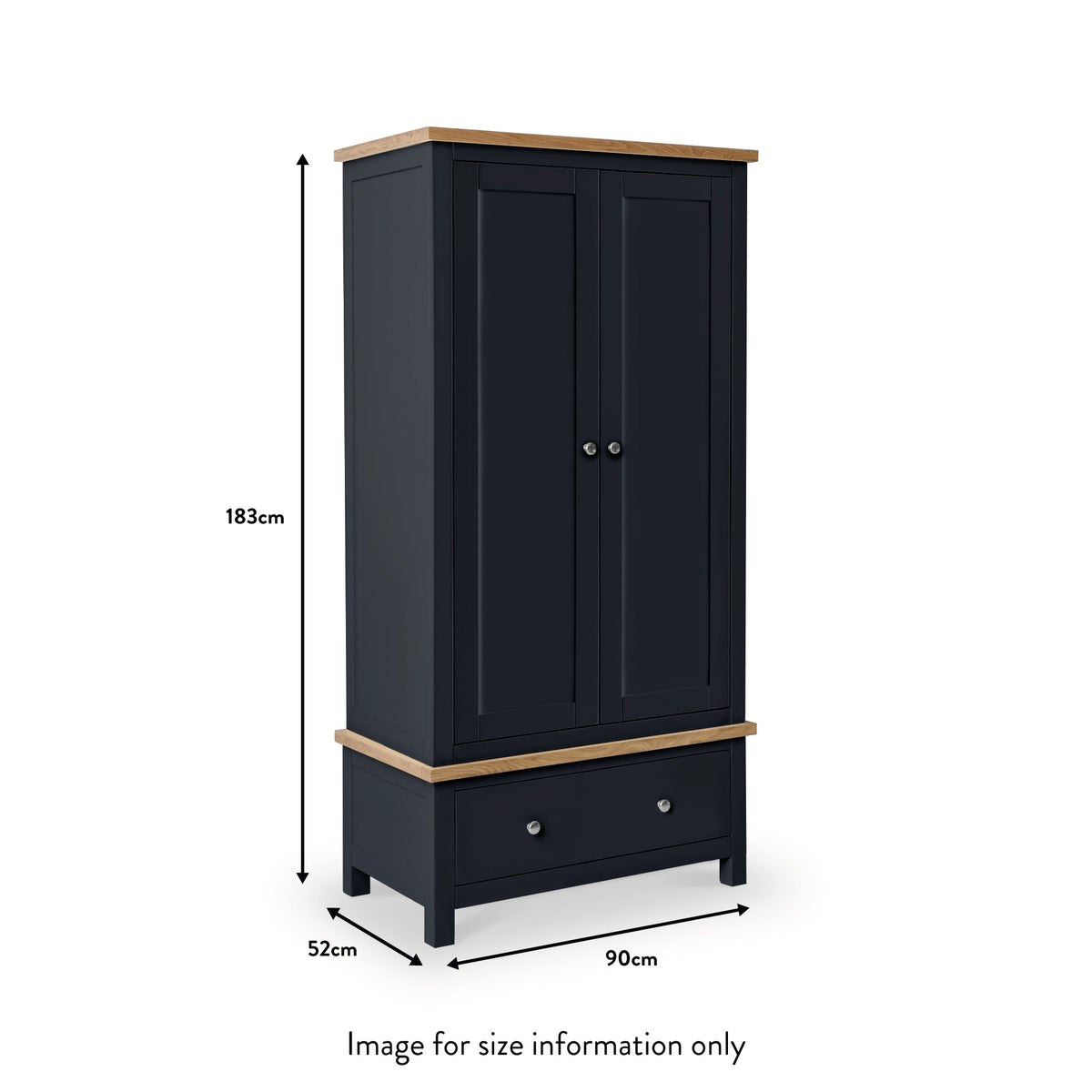 Farrow Double Wardrobe from dimensions