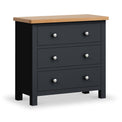 Farrow Black  Small 3 Drawer Chest from Roseland Furniture