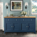 Farrow Navy Blue Extra Large Sideboard Cabinet for living room