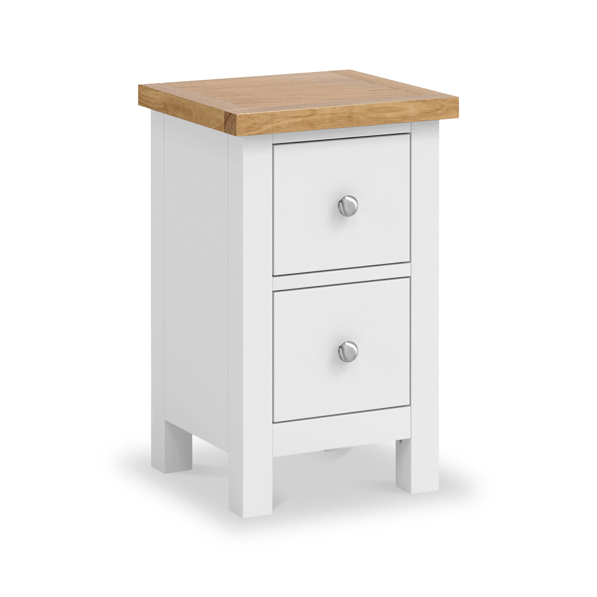 Farrow White Slim Bedside Table from Roseland Furniture