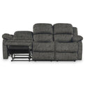 Anton Charcoal Zonica Leather Reclining 3 Seater Sofa