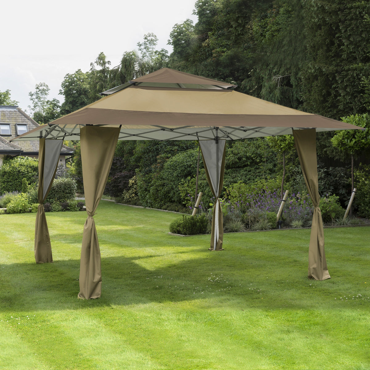 Got It Covered Taupe 4m Pop Up Gazebo shelter