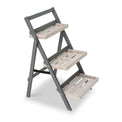 Grigio Grey FSC Wooden Folding Pot Shelf from Roseland
