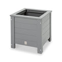 Grigio Grey FSC Wooden Garden Square Planter from Roseland