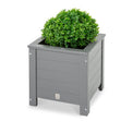 Grigio Grey FSC Wooden Outdoors Square Planter
