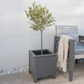 Grigio Grey FSC Wooden Garden Square Planter