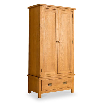 Lanner Oak Double Wardrobe & Drawer