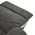Anton Charcoal Zonica Leather Reclining 3 Seater Sofa