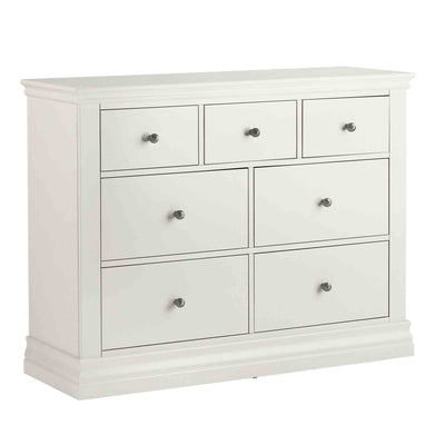 Melrose White 3 Over 4 Chest of Drawers