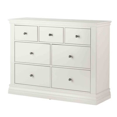 Melrose White 3 Over 4 Chest of Drawers