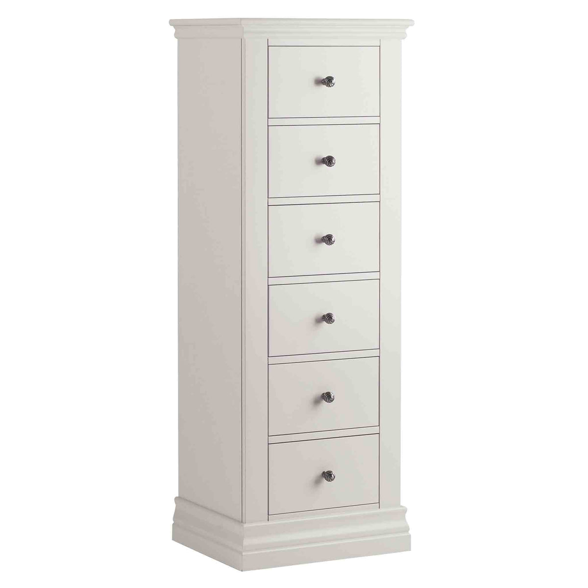 Melrose Cotton White Tallboy Chest from Roseland Furniture