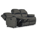 Anton Charcoal Zonica Leather Reclining 3 Seater Sofa