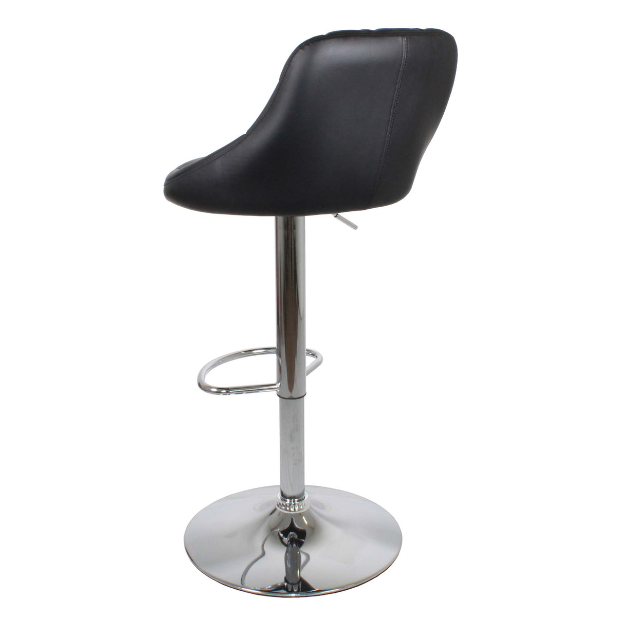 Back view of the Shadow Grey Abberley Adjustable Breakfast Bar Stool from Roseland Furniture