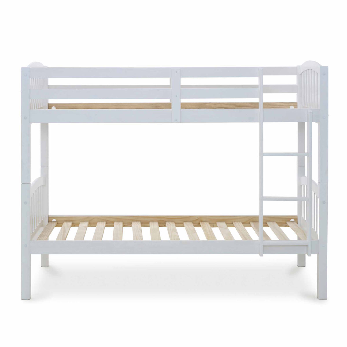 side view of the Liberty White Detachable Bunk Beds