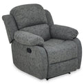 Anton Charcoal Zonica Leather Reclining Armchair