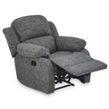 Anton Charcoal Zonica Leather Reclining Armchair