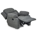 Anton Charcoal Zonica Leather Reclining Armchair