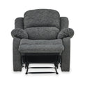 Anton Charcoal Zonica Leather Reclining Armchair