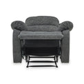 Anton Charcoal Zonica Leather Reclining Armchair