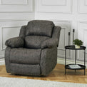 Anton Charcoal Zonica Leather Reclining Armchair for living room