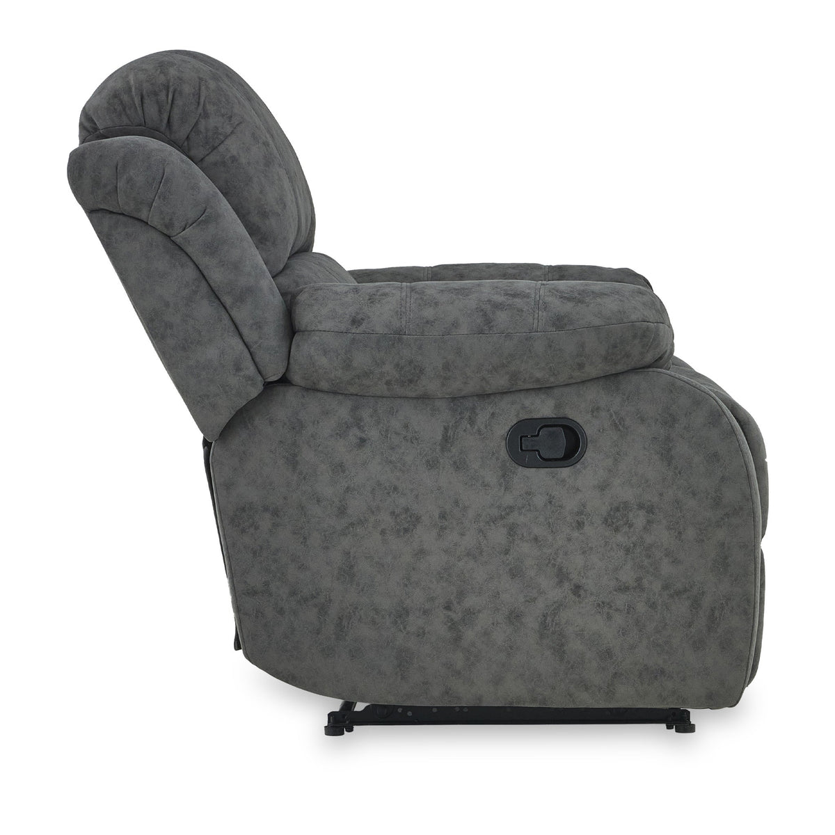 Anton Charcoal Zonica Leather Reclining Armchair