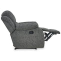 Anton Charcoal Zonica Leather Reclining Armchair