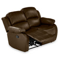 Anton Brown Leather Reclining 2 Seater Sofa