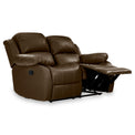 Anton Brown Leather Reclining 2 Seater Sofa