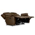 Anton Brown Leather Reclining 2 Seater Sofa