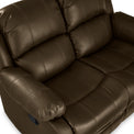 Anton Brown Leather Reclining 2 Seater Sofa