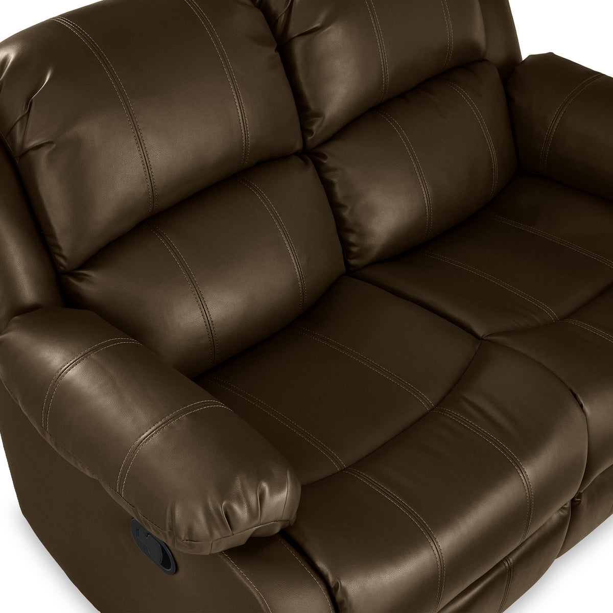 Anton Brown Leather Reclining 2 Seater Sofa