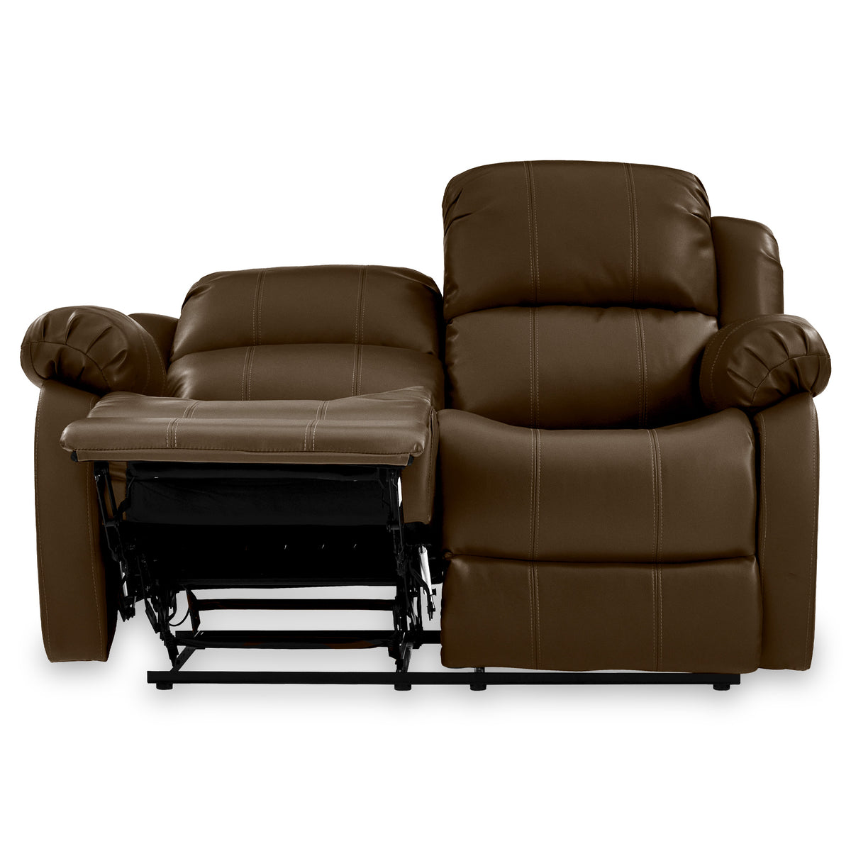 Anton Brown Leather Reclining 2 Seater Sofa