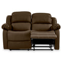 Anton Brown Leather Reclining 2 Seater Sofa