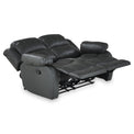 Anton Grey Leather Reclining 2 Seater Sofa