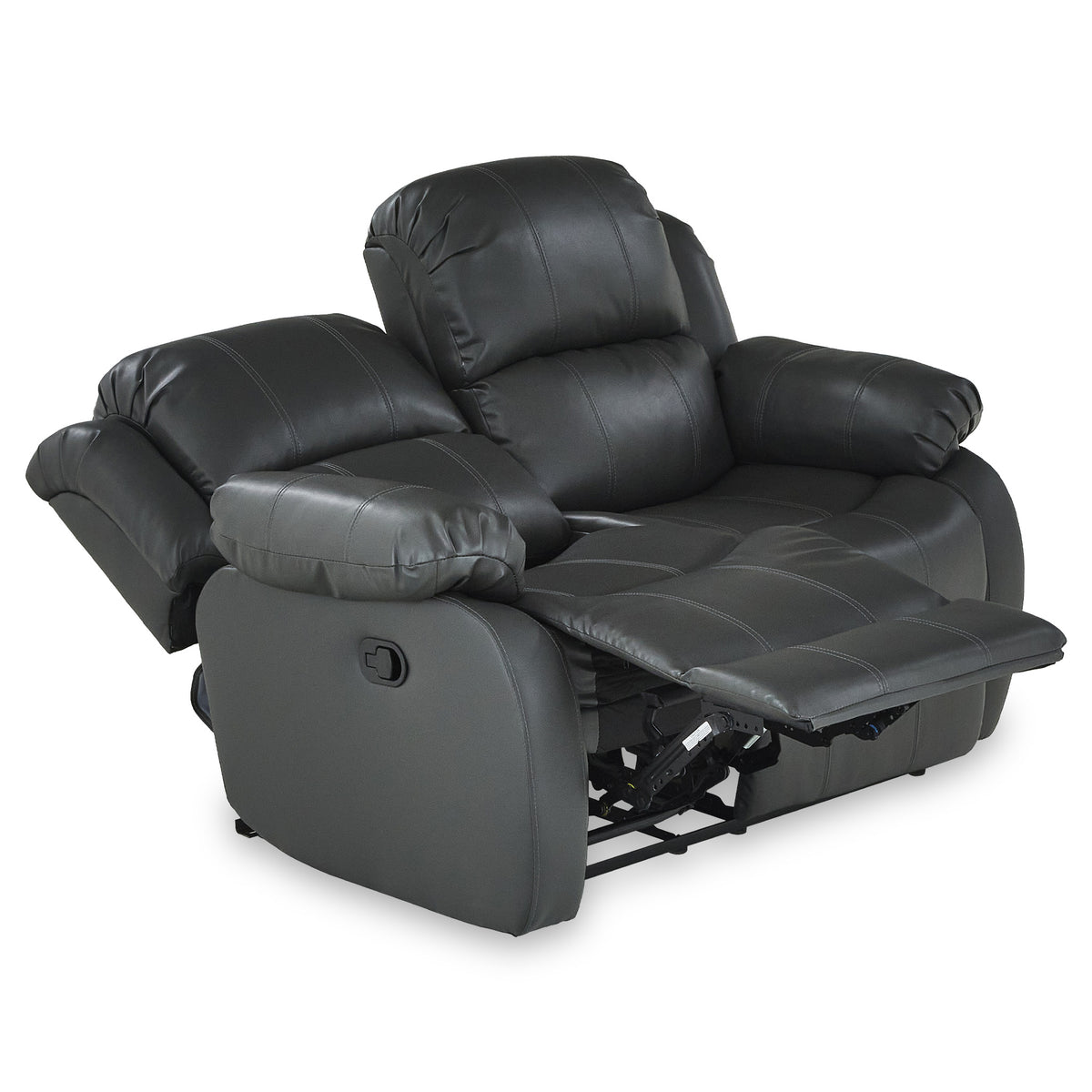 Anton Grey Leather Reclining 2 Seater Sofa