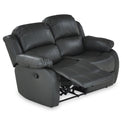 Anton Grey Leather Reclining 2 Seater Sofa