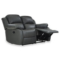 Anton Grey Leather Reclining 2 Seater Sofa