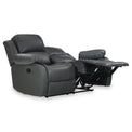 Anton Grey Leather Reclining 2 Seater Sofa