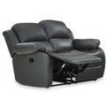 Anton Grey Leather Reclining 2 Seater Sofa