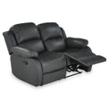 Anton Grey Leather Reclining 2 Seater Sofa