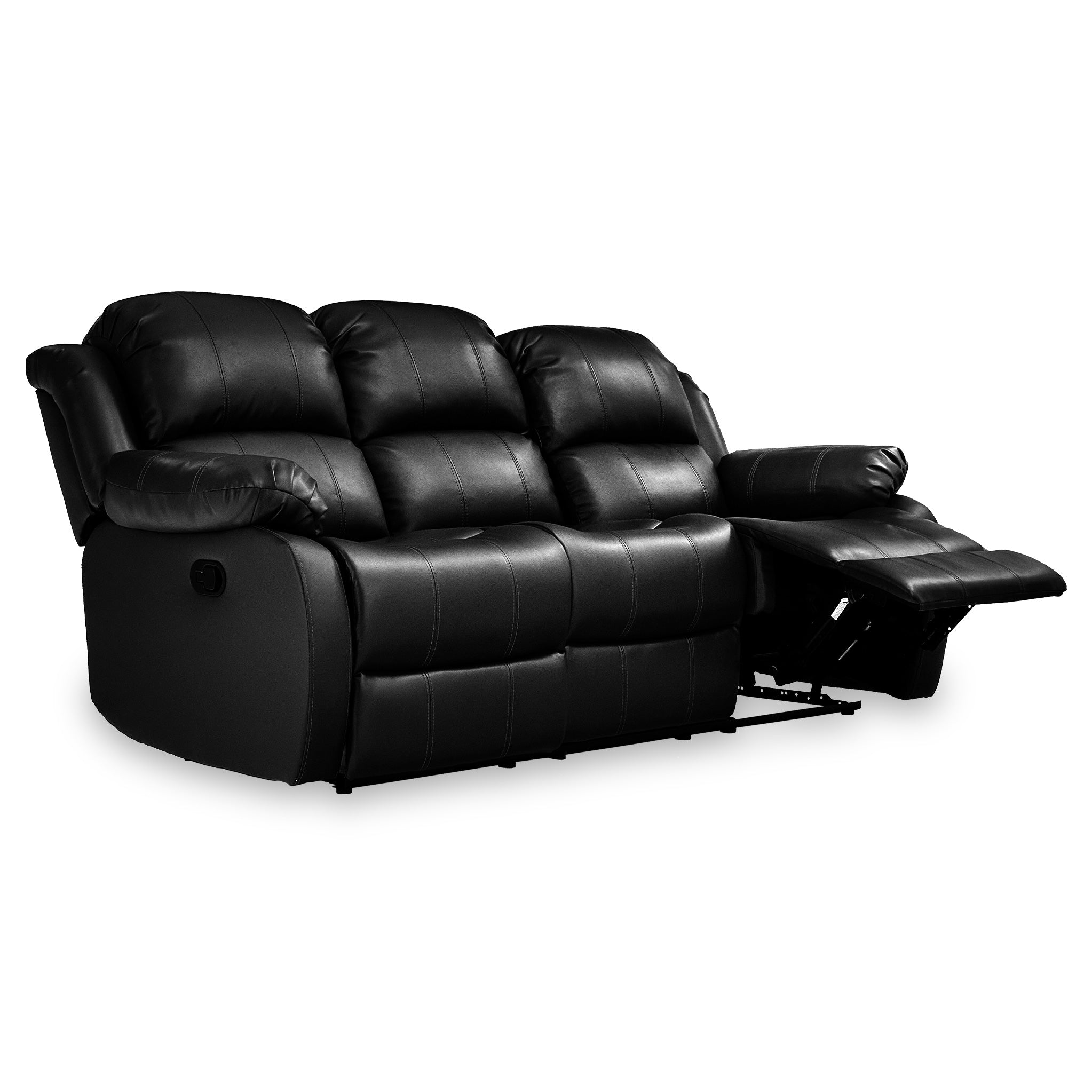 Anton bonded leather reclining 3 seater sofa clearance