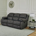 Anton Charcoal Zonica Leather Reclining 3 Seater Sofa for living room