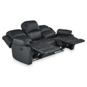 Anton Grey Leather Reclining 3 Seater Sofa