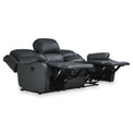 Anton Grey Leather Reclining 3 Seater Sofa