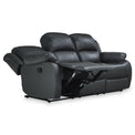Anton Grey Leather Reclining 3 Seater Sofa